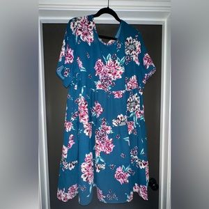 Floral dress, fits more like a baby doll style dress, worn once